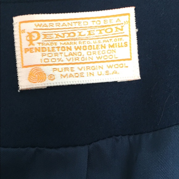 Matching Pendleton Navy Wool Pant Suit Size 8 - Picture 5 of 8